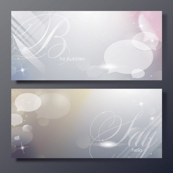 Shiny Bubble Banners - Free vector #206037