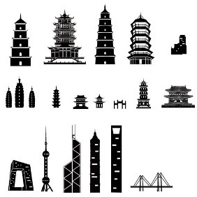 Building Silhouettes - Free vector #206087