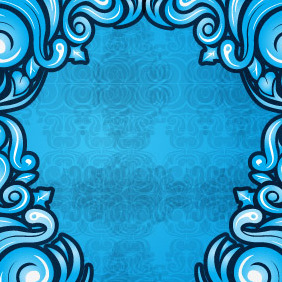 Blue Swirl Background - vector gratuit #206737 