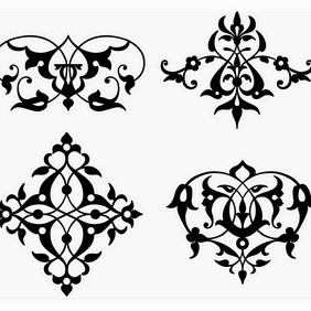 Typographic Ornamental Vignettes - Free vector #206957