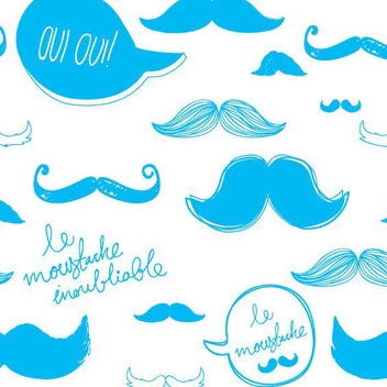 Moustache Pattern - vector #207147 gratis