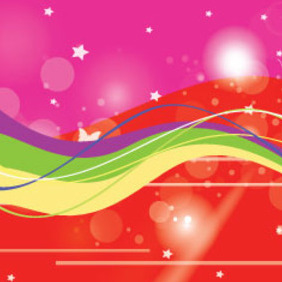 Pink And Red Starsy Abstract Background - vector gratuit #207227 