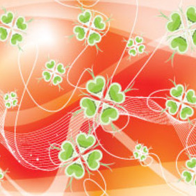 Abstract Wonderful Green Flower Vector - Free vector #207357
