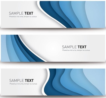 Blue Banners - Free vector #207567