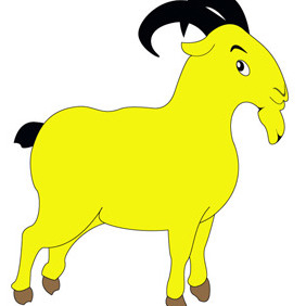 Goat Cartoon Character- Free Vector - vector #208637 gratis