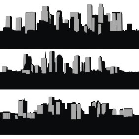 City Skyline Silhouette - бесплатный vector #209177