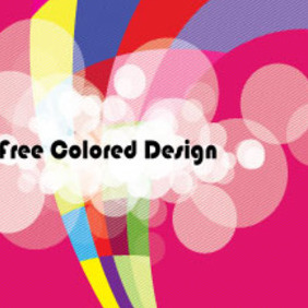 Abstract Colored Design In Pinked Vector - vector gratuit #210367 