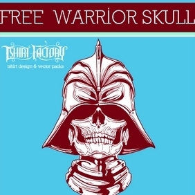 Warrior Skull - Free vector #210547