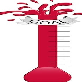 Goal Thermometer - vector #210947 gratis