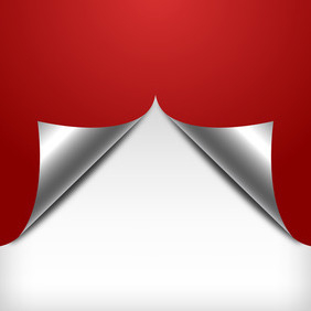 Red Curled Page Background - бесплатный vector #211187