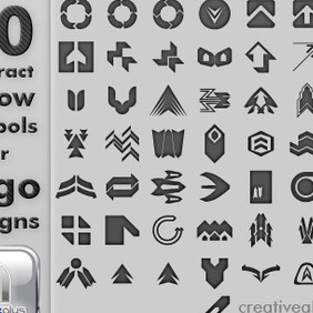50 Abstract Arrow Symbols For Logo Designs - vector #211507 gratis