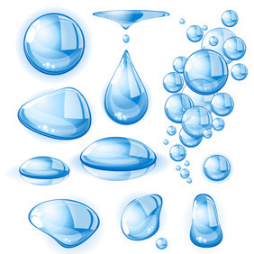 Water Drop Collection - vector gratuit #211527 