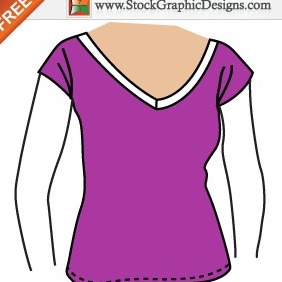 Girls Free Vector T-shirt Template Design - vector #211997 gratis