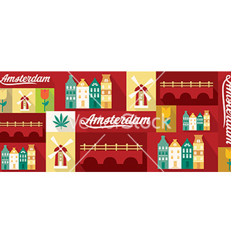 Free travel and tourism design elements amsterdam vector - Free vector #213467