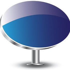 Blue Glossy Oval Sticker Or Banner - vector #214267 gratis