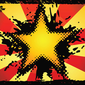 Grunge Star Vector - vector #214787 gratis