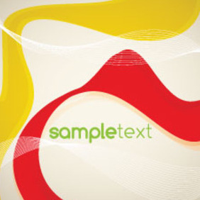 Red & Yellow Abstract Vector In Beige Design - Free vector #215017