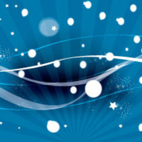 Lines And Stars Blue Waves Background - vector gratuit #215667 