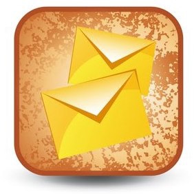 Grunge E-mail Button - vector #215957 gratis