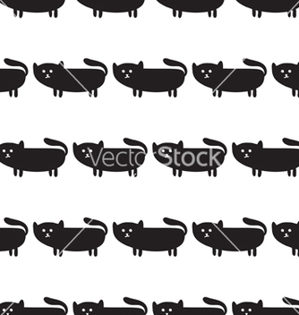 Free black cats seamless pattern cute background vector - Kostenloses vector #216107