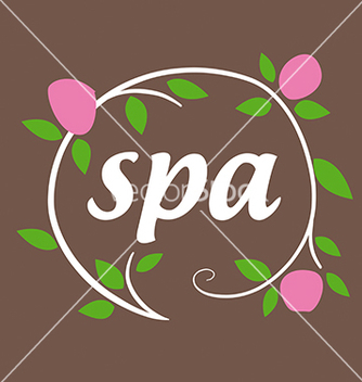 Free round logo flowers for spa salon vector - vector gratuit #216357 