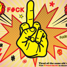 Middle Finger - Free vector #216497