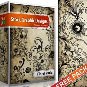Free Floral Vector & Brush Pack - vector gratuit #217197 