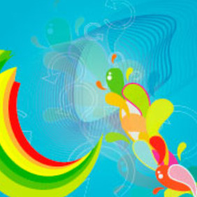Colors Abstract Design Vector Graphic - vector gratuit #218047 
