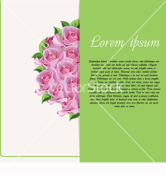 Free card for text with roses vector - Free vector #218747