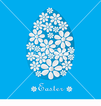 Free blue card for easter vector - Kostenloses vector #219067