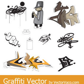 Graffiti Vectors - vector gratuit #220507 