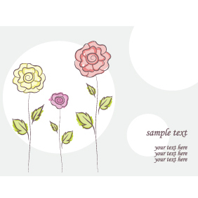 Free Vector Flower Doodles - бесплатный vector #220867