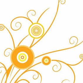 Floral Design Swirl Pattern Vector - vector gratuit #221027 