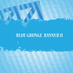 Blue Banner Vector - Free vector #221487