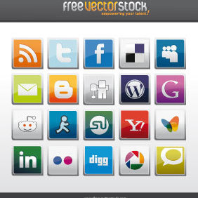 Social Icons Pack - Free vector #221727