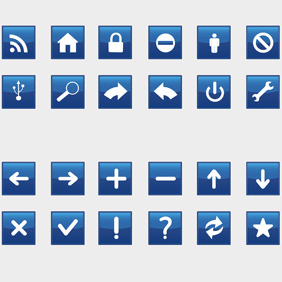 Blue Icons - Free vector #221777
