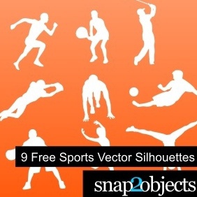 9 Free Sports Vector Silhouettes - vector #222297 gratis