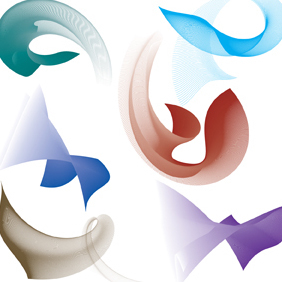 Flowing Curves Set-1 - Free vector #222577
