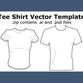 Tee Shirt Vector Template By M - бесплатный vector #224037