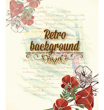 Free retro floral background vector - Free vector #225587