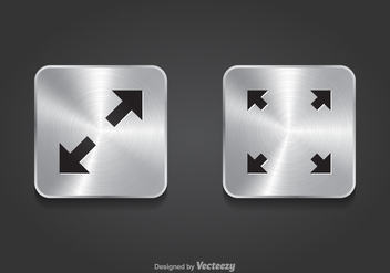 Free Full Screen Vector Metal Icons - Free vector #272377