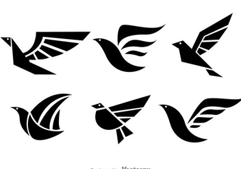 Bird Black Logo Vectors - vector gratuit #272407 