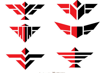 Symmetric Hawk Logo Vector - Free vector #272417