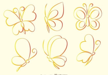 Butterfly Outline Icons - vector #272757 gratis
