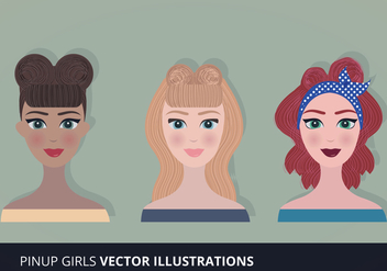Vector Retro Hairstyles - vector gratuit #273227 