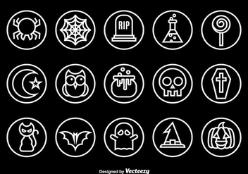 Halloween outline icons - Free vector #274127