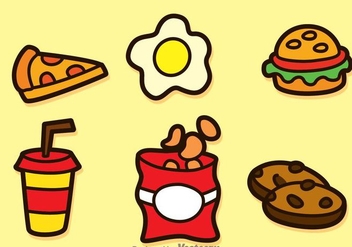 Fatty Food Icons - Free vector #275137