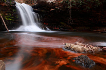Fiery Autumn Waterfall - image gratuit #285387 