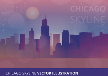 Chicago Skyline Vector Illustration - бесплатный vector #302607