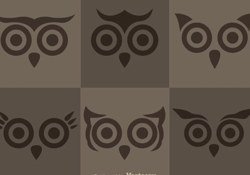 Owl Face Vectors - Free vector #303007